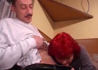 Redhead lady slowly sucks her brother dick on cam